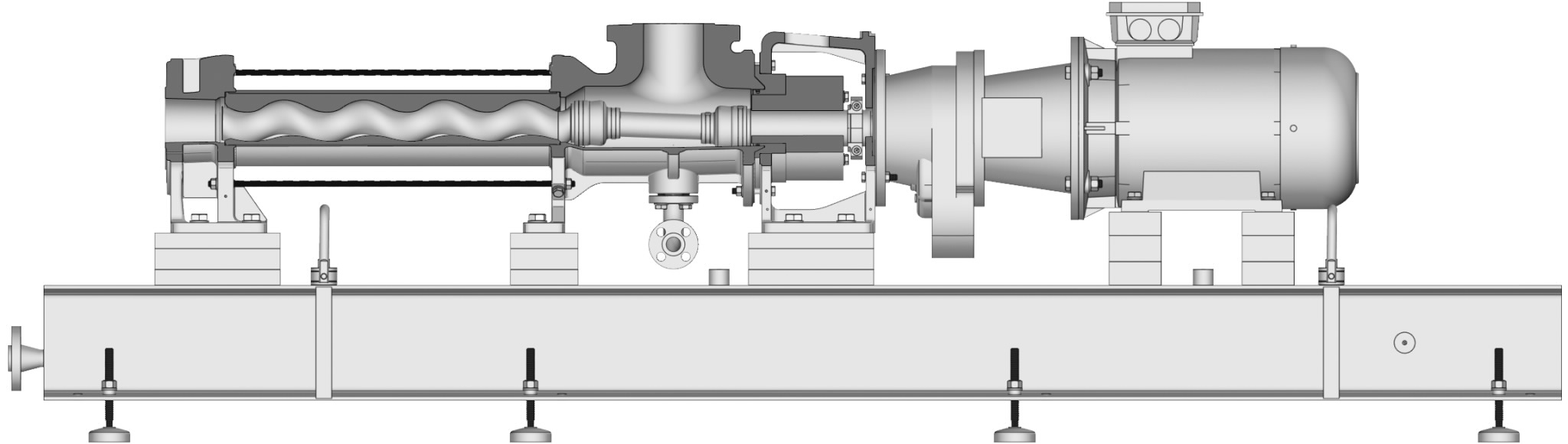 SEEPEX BNA -progressiiviset ontelopumput, vankka API 676 -standardin mukainen pumppu, joka on suunniteltu öljy- ja kaasupumppusovelluksiin.